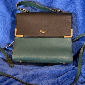 Dune Two-Tone Black and Teal Crossbody Bag